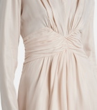 Marant Etoile Pleated gathered midi dress