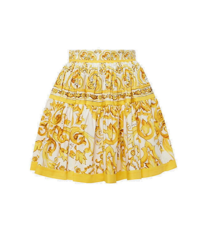 Photo: Dolce&Gabbana Majolica cotton miniskirt