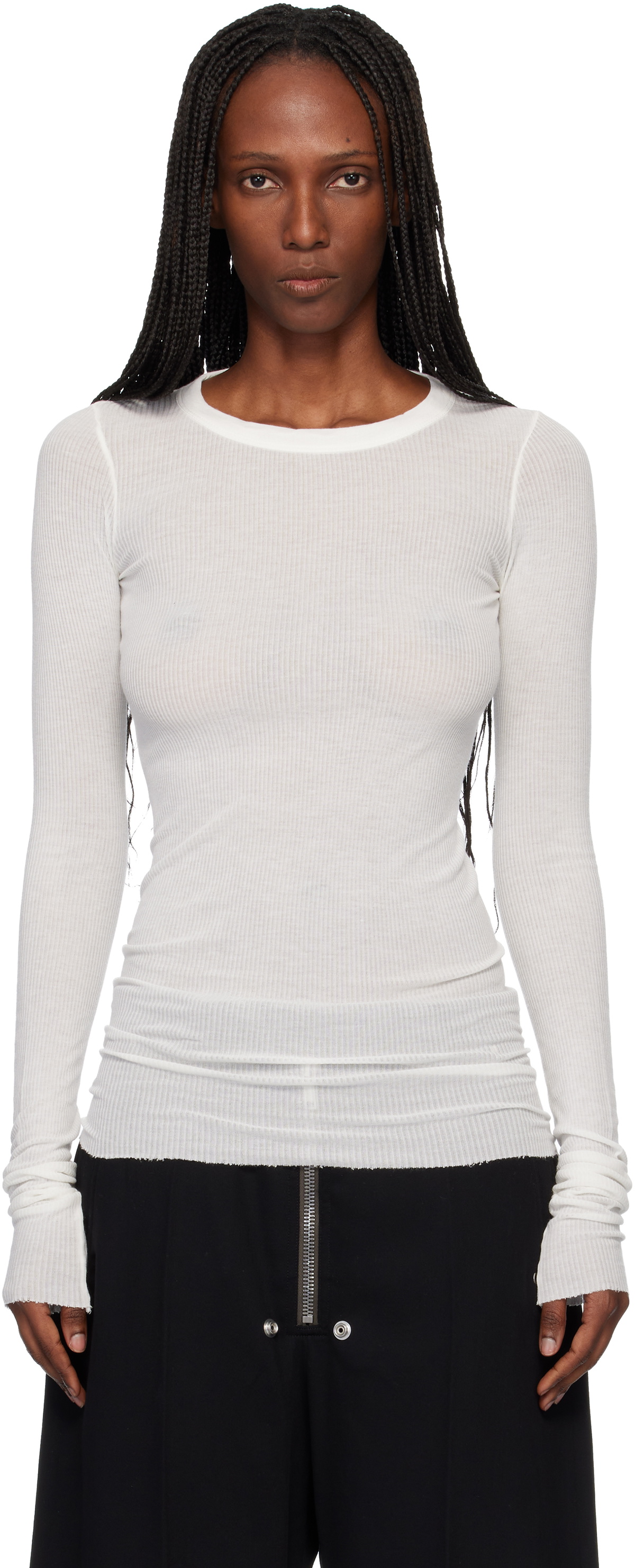 Rick Owens Off-White Temple Rib LS T-shirt