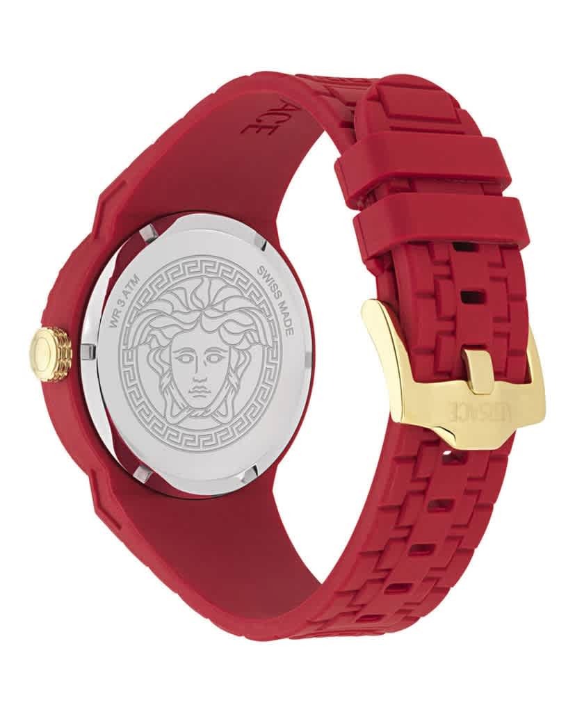 Versace V-Pop Quartz Red Dial Mens Watch VEEFA0124