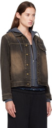 Carter Young Brown Overdyed Arch Denim Jacket