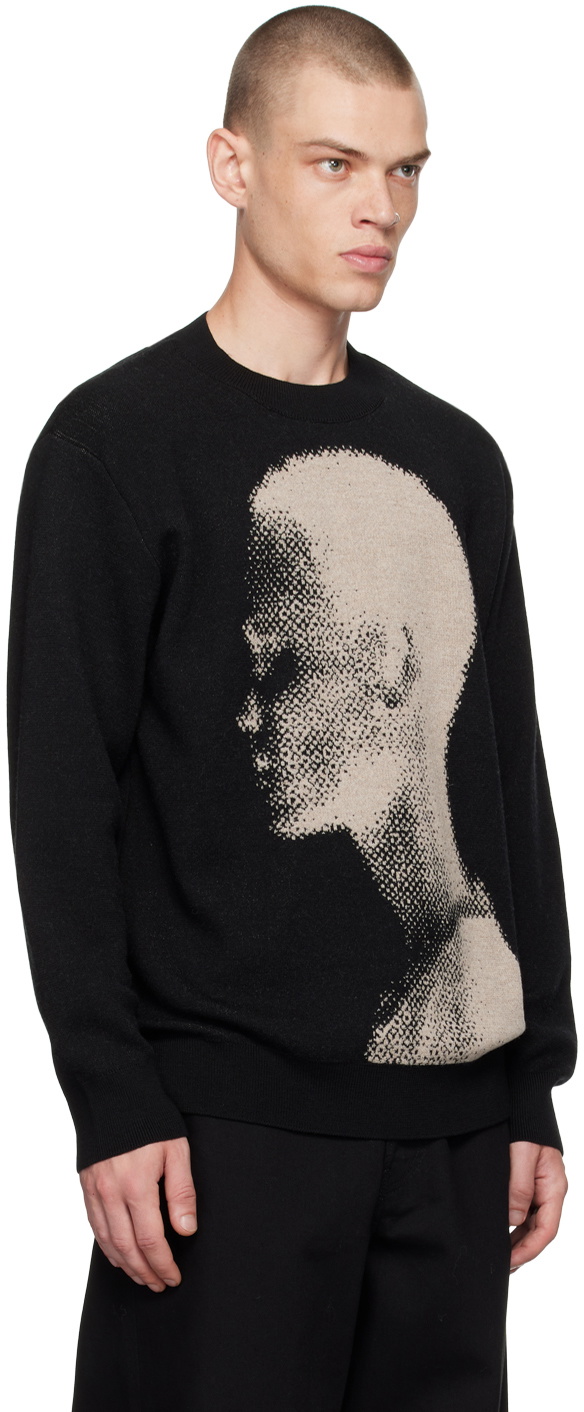 Dries Van Noten Black Jacquard Sweater Dries Van Noten