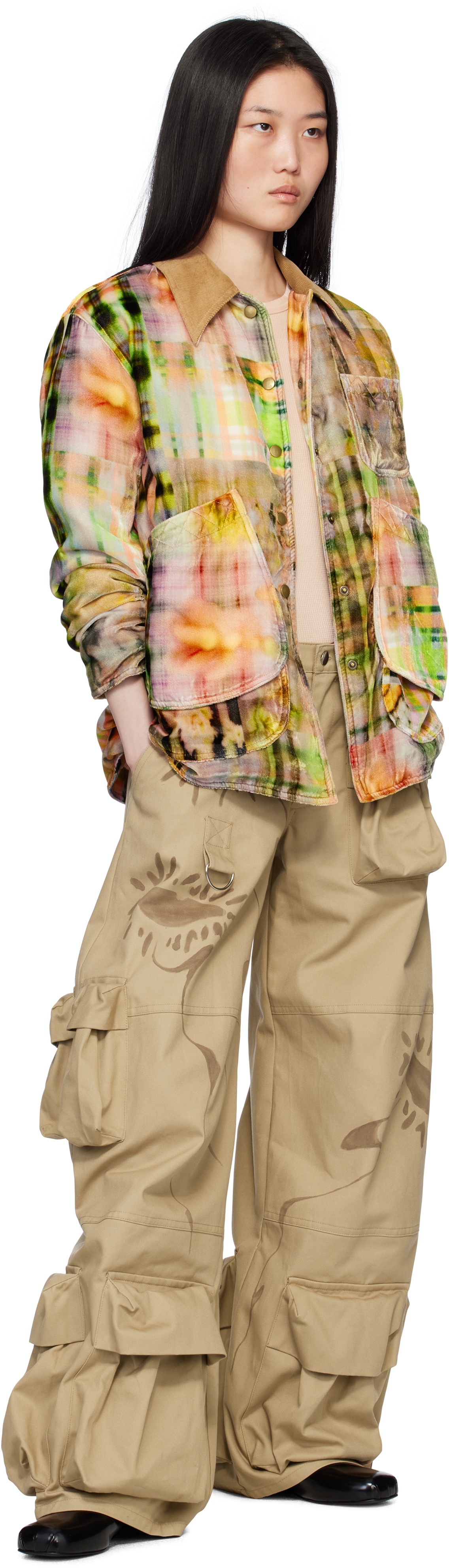 Collina Strada Beige Garden Cargo Pants