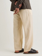 Lemaire - Straight-Leg Belted Silk-Blend Trousers - Neutrals