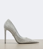 Gucci Donna embellished metallic leather pumps