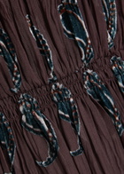 Tory Burch Paisley-devoré Silk-blend Midi Dress Brown