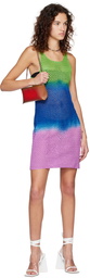 AGR Multicolor Scoop Neck Mini Dress