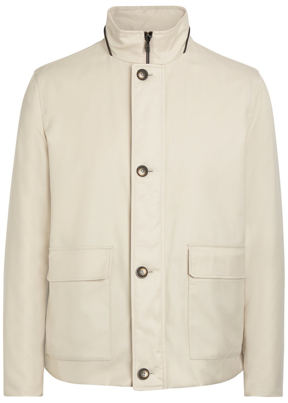 Photo: Herno Reversible Cashmere and Silk-blend Jacket Ecru
