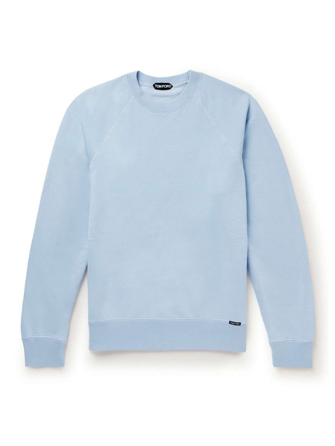 TOM FORD - Garment-Dyed Cotton-Jersey Sweatshirt - Blue TOM FORD