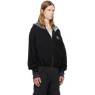 We11done Black Bubble Zip-Up Hoodie