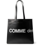 Comme des Garçons - Logo-Print Leather Tote Bag - Black