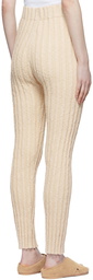 Lauren Manoogian Beige Cotton Lounge Pants