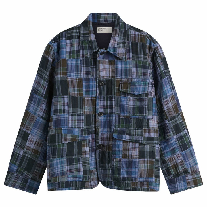 Photo: Universal Works Men's Madras Patchwork Duty Jacket in Navy