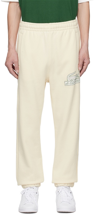 Photo: Lacoste Off-White Relaxed-Fit Sweatpants