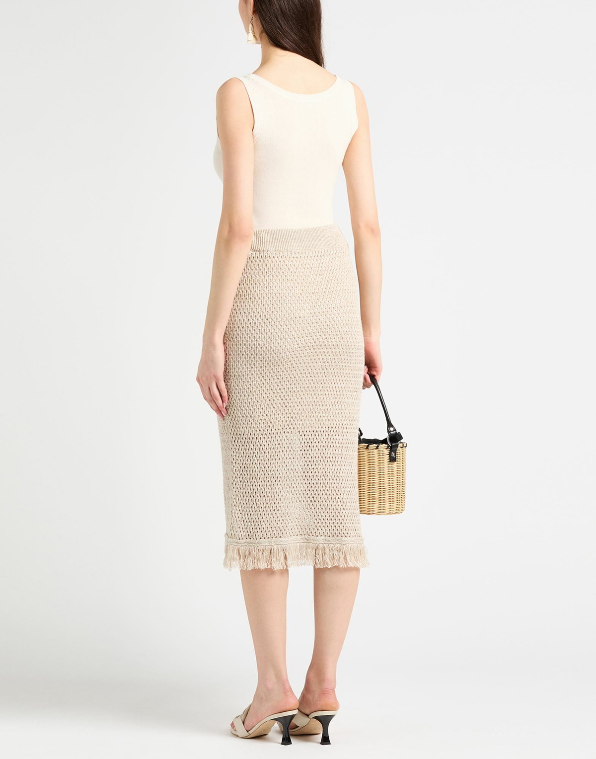 Peserico Womens Midi skirt in Beige