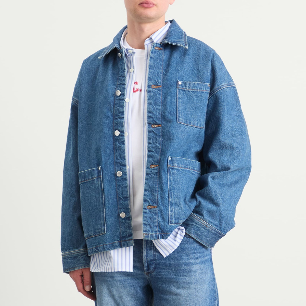 A.P.C. Men's x Marc Jacobs The Denim Jacket in Washed Indigo