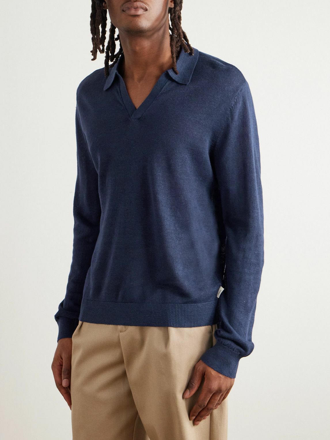 Onia - Linen Polo Shirt - Blue