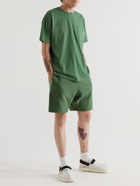 Abc. 123. - Straight-Leg Webbing-Trimmed Logo-Embroidered Cotton-Blend Jersey Drawstring Shorts - Green