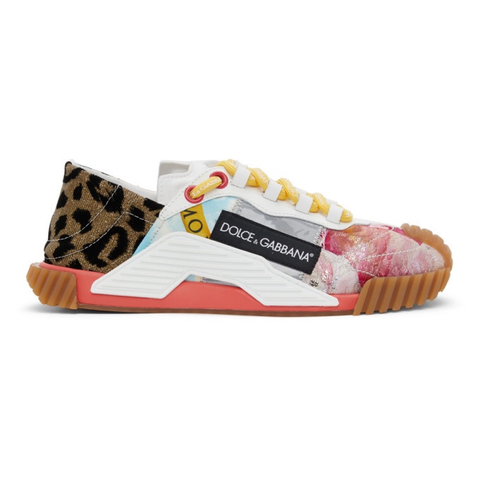 Dolce and Gabbana Multicolor Patchwork Fabric NS1 Sneakers Dolce