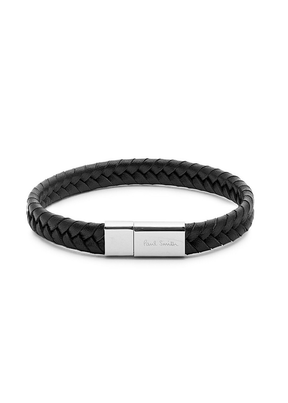 Photo: Paul Smith Braided Leather Bracelet - Black - One Size