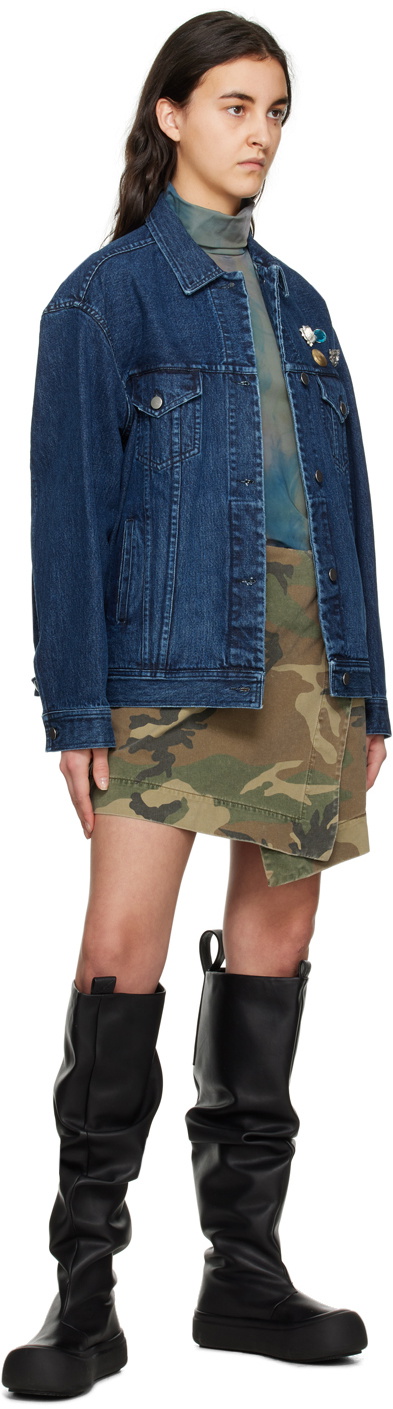 Song for the Mute SSENSE Exclusive Blue Oversized Denim Jacket