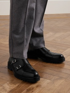 Mr P. - Olie Leather Monk-Strap Shoes - Black