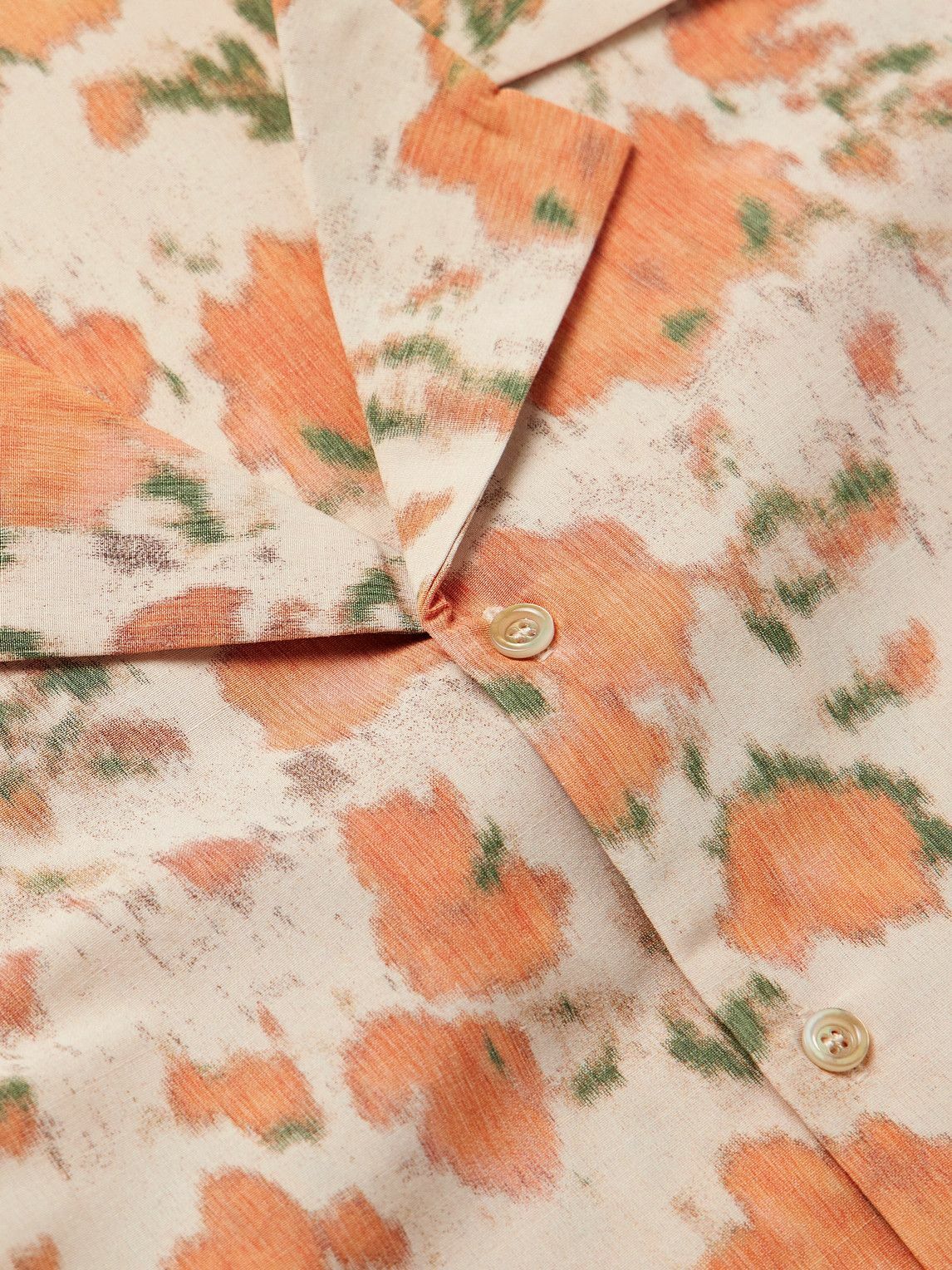 Séfr - Pino Floral-Print Woven Shirt - Orange