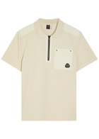 Moose Knuckles Dalon Panelled Piqué Cotton Polo Shirt Cream