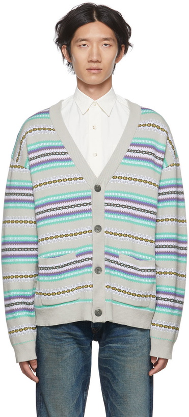 Photo: John Elliott Gray Striped Cardigan