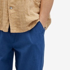 Folk Men's Drawcord Assembly Pants in Blue Crinkle