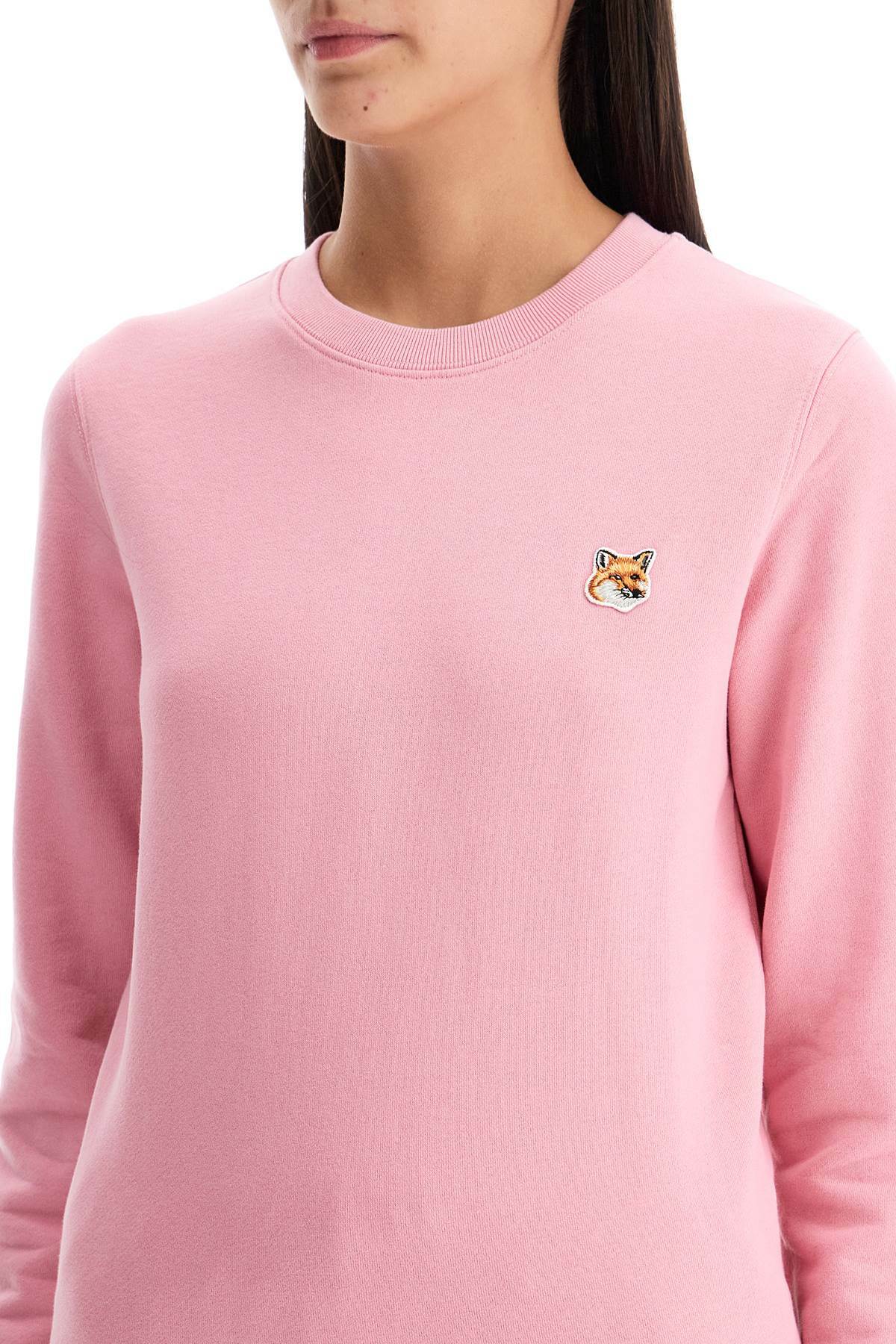 MAISON KITSUNE fox head regular fit unisex sweatshirt Pink