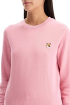 MAISON KITSUNE fox head regular fit unisex sweatshirt Pink