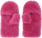 Yves Salomon - Meteo Pink Shearling Mittens