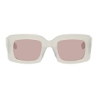 RAEN White Translucent Flatscreen Sunglasses