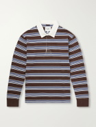 Corridor - Striped Cotton-Jersey Polo Shirt - Brown