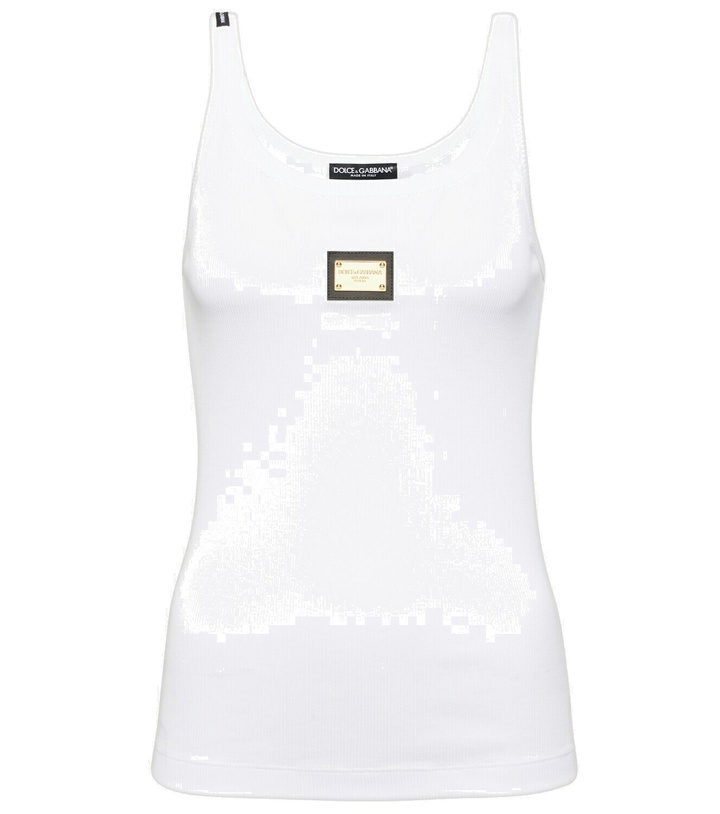 Photo: Dolce&Gabbana Logo cotton tank top