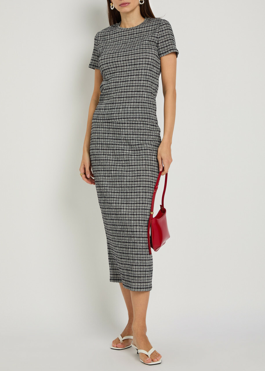Vince Striped Shirred T-shirt Stripe