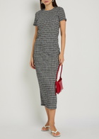 Vince Striped Shirred T-shirt Stripe
