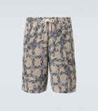 Loewe Paula's Ibiza cotton-blend terry Bermuda shorts