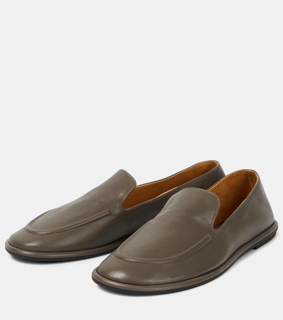 靴 THE ROW canal loafer Canal Loafer Black in Leather – The Row