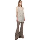 Rick Owens Off-White Tower Draped Pony Tank Top