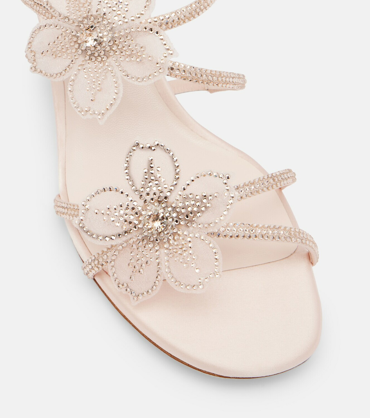 Rene Caovilla Floriane embellished satin sandals