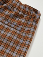 Wales Bonner - Harmonic Wide-Leg Checked Virgin Wool and Mohair-Blend Tweed Trousers - Brown