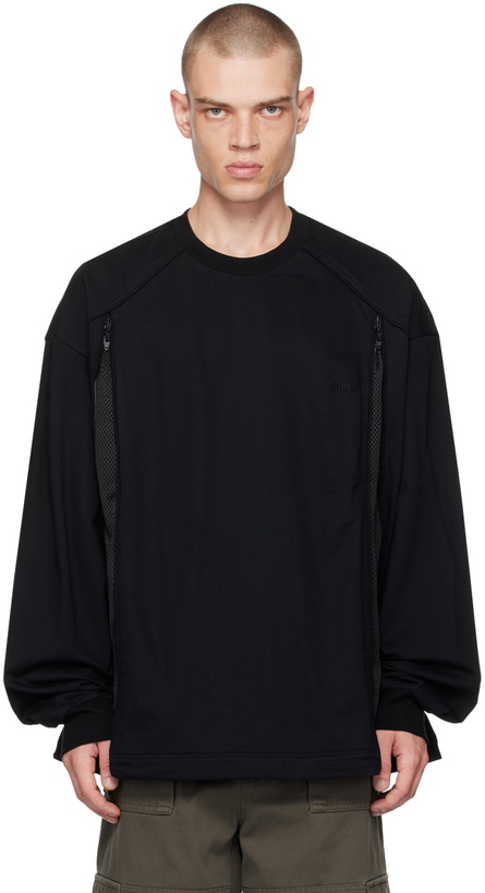 Photo: Juun.J Black Paneled Sweatshirt