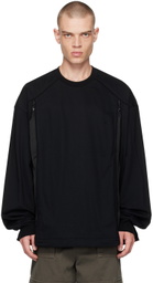 Juun.J Black Paneled Sweatshirt