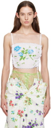 Yuhan Wang White Handkerchief Camisole