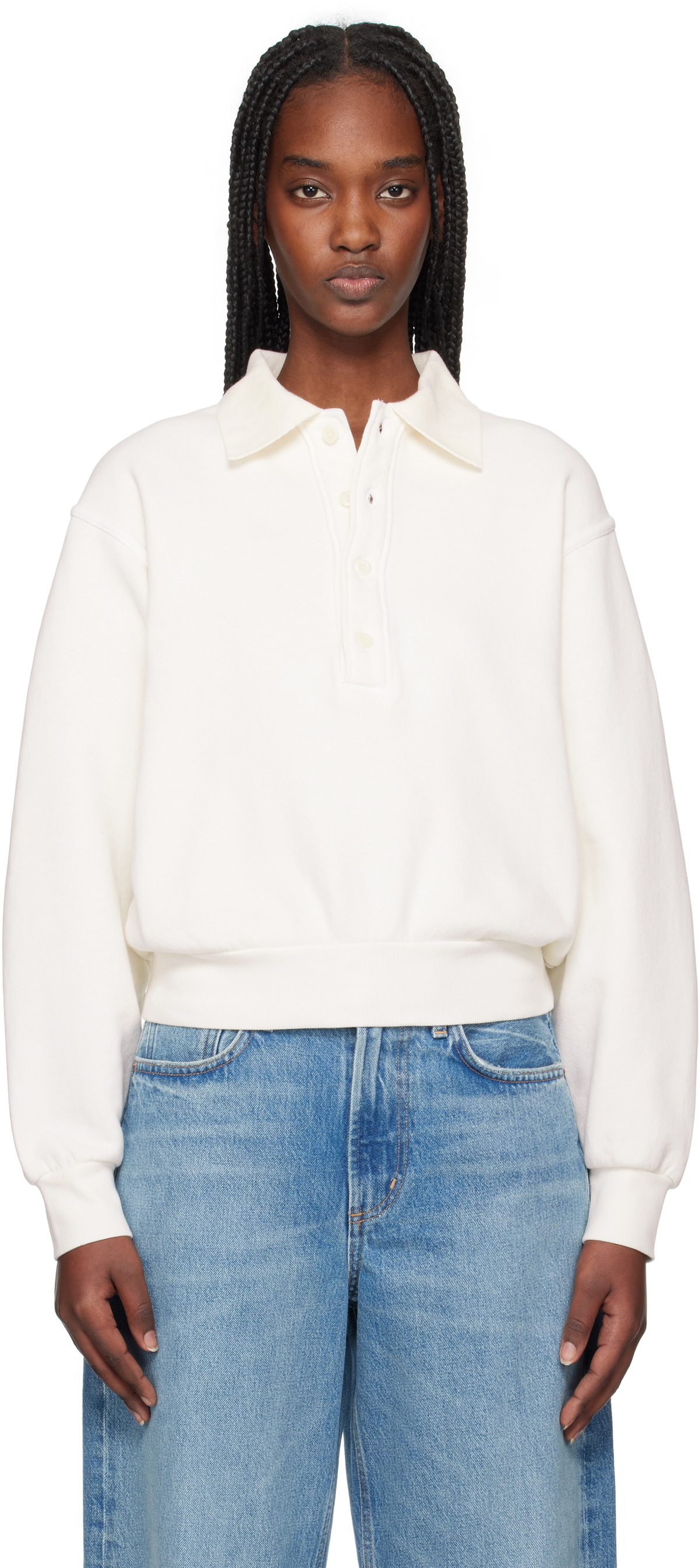 Citizens of Humanity Off-White Remi Collared Sweatshirt