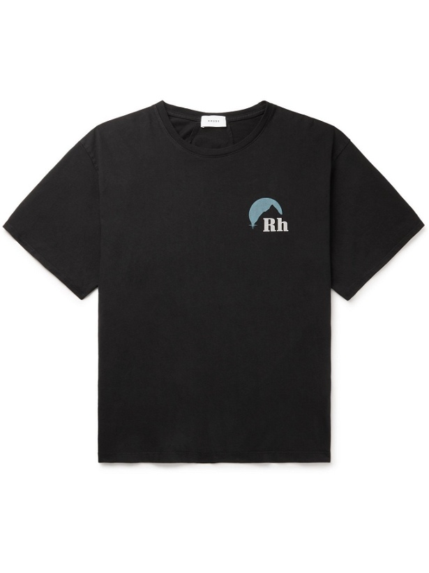 Photo: RHUDE - Sundry Logo-Print Cotton-Jersey T-Shirt - Black