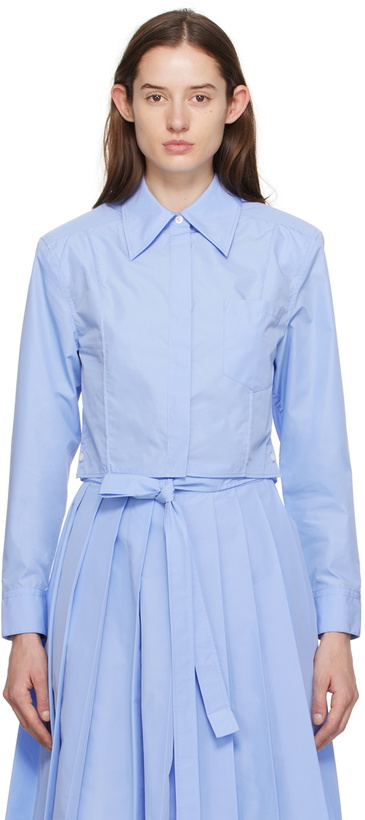 Photo: 3.1 Phillip Lim Blue Cropped Shirt