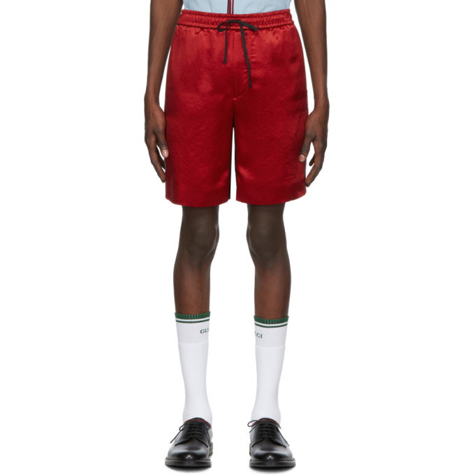 Photo: Gucci Red and Black GG Shorts